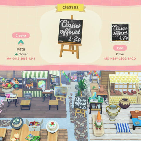 Classes offered sign